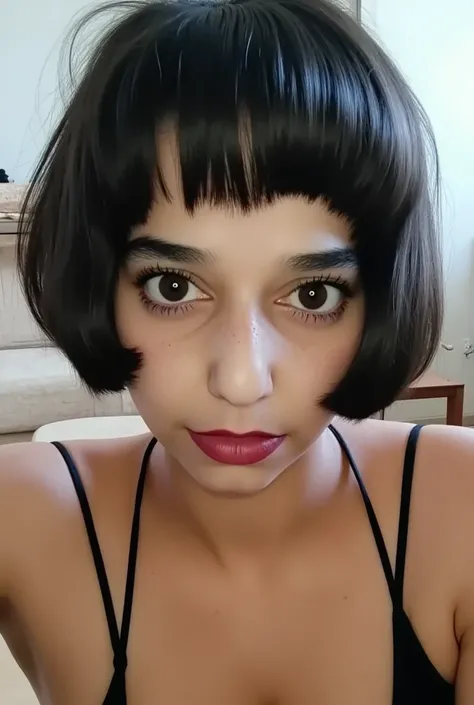 cinematic portrait, a woman with (((very short bob hair))). detailed, hyper realistic, photorealistic, sharp focus, 8k, hyperdetailed eyes, extremely detailed skin, striking facial features, high contrast lighting, dramatic lighting, moody lighting, strong...