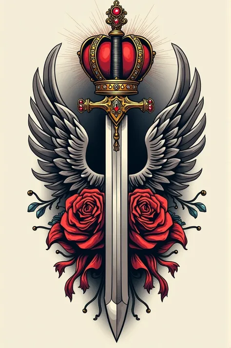 Sword and Crown Tatto