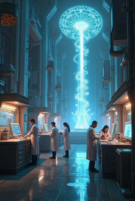 Alien scientists working in secret alien lab on new powerful technology 