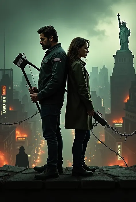 Poster Concepts for The Walking Dead: Dead City Season 2
Negan (Jeffrey Dean Morgan) and Maggie (Lauren Cohan) stand back-to-back on a crumbling rooftop in the heart of a dark, dystopian New York City.
Below them, swarms of walkers (zombies) fill the city ...