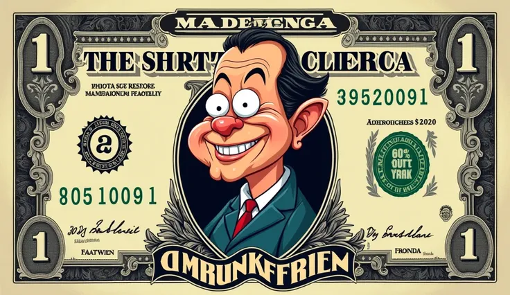 A counterfeit banknote with a cartoon character that you can tell right away is a joke.