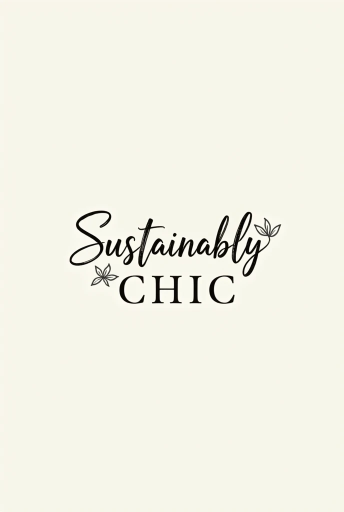 a logo for my second hand clothing shop names Sustainable Chic