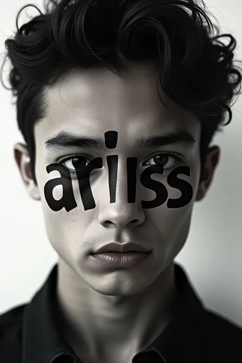 Young man face with the Word Ariiss