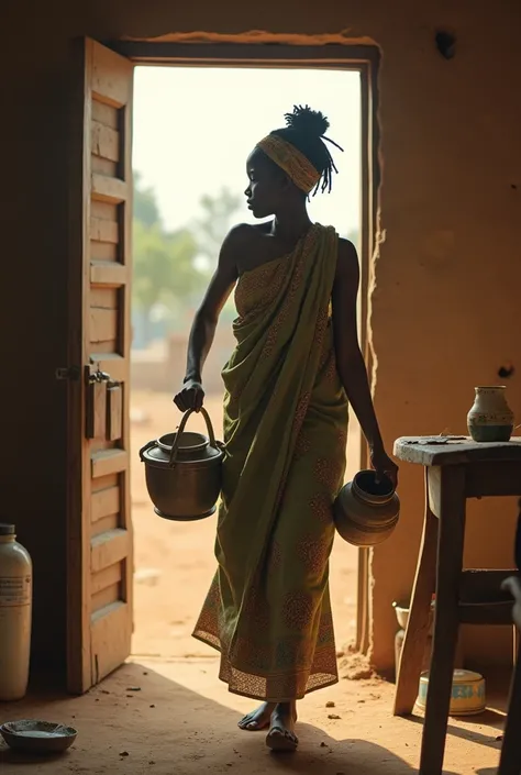 Same  Nigeria girl doing house chores 