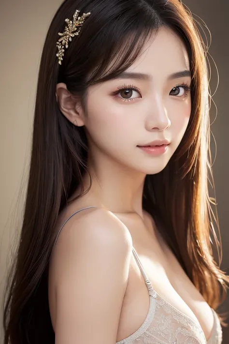  Two Korean women intertwine in sexy underwear on the bed, Two Instagrammers, They have similar faces,  Big Breasts , Enchanting Korean women,  bit, (8k, born,  best quality, masterpiece: 1.2), (Realistic, Realistic: 1.37), 超 high definition , Droopy eyes,...