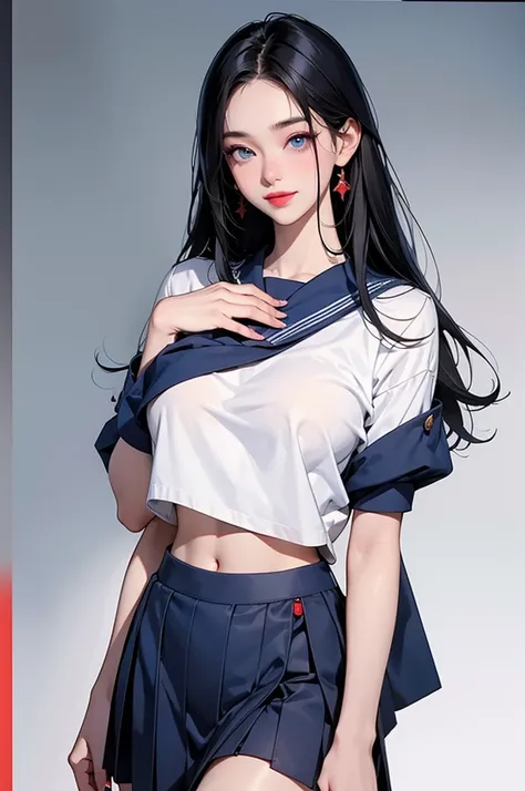 最 high image quality, masterpiece, 4K,  high image quality,  super high resolution,  of the prairie , CG drawing（ One Cool Adult Female Swordsman ） Hair、 black hair、Hairstyle、 straight、Straight、 semi-long、Bangs、Shedding to the side。 Tall、 slender 、（Sexuall...