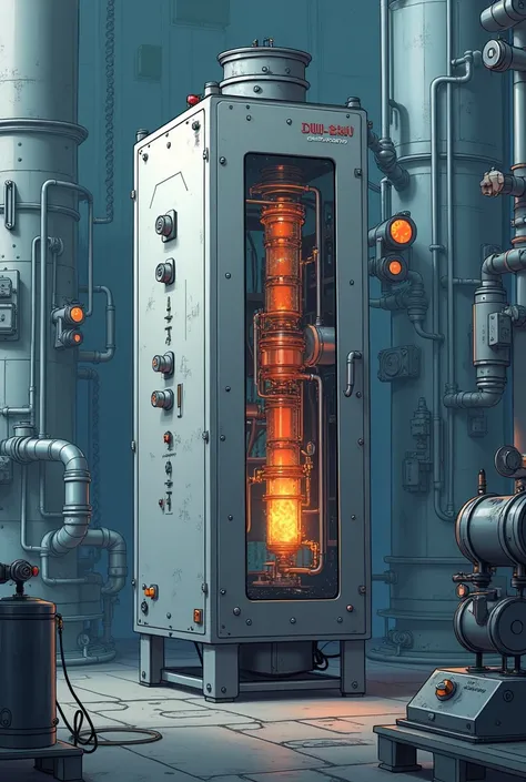 Thermoelectric Generator that converts waste to electricity illustration drawing sketch