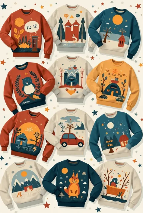  templates Create a collection of sweatshirts based on the seasons, with  