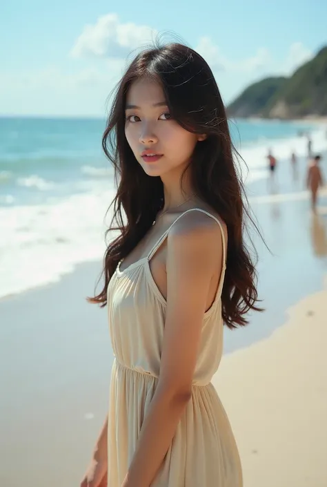   Inspired by the Beach There is a woman walking by the beach,  , tumblr,  happening , Asian Goddess,  asian girl, Young cute Asian face , beautiful  asian girl,  在Beach Side Posing 拍摄的照片 , Beach Side Posing ,  Asian Genealogy,  Asian Women, 一名 Asian Women...