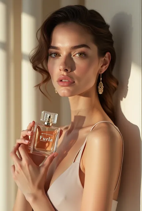 an advertising page for the launch of a Furla perfume 