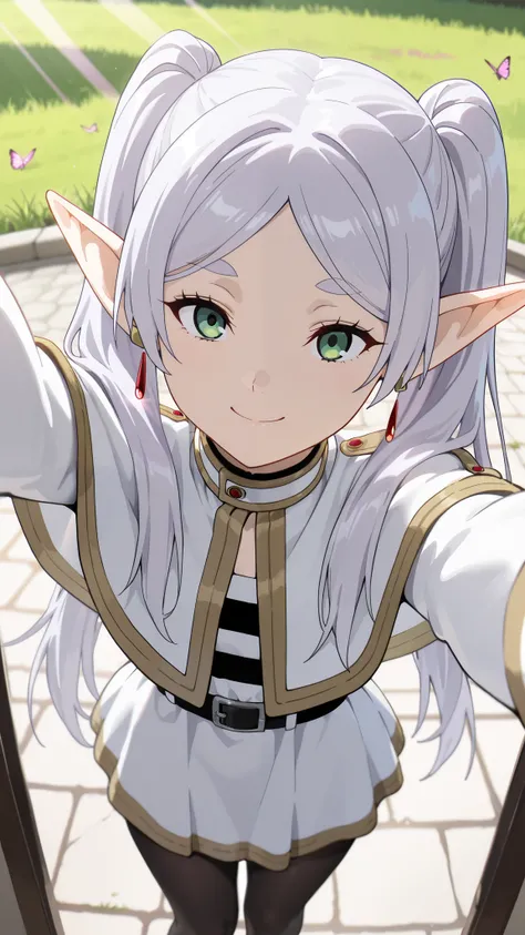 1girl, (masterpiece:1.3), (high resolution), (8K), (extremely detailed), (4k), (pixiv), perfect face, nice eyes and face, (best quality), (super detailed), detailed face and eyes, (solo), textured skin, absurdres, highres, wz_sousou_no_frieren_style, wz_so...