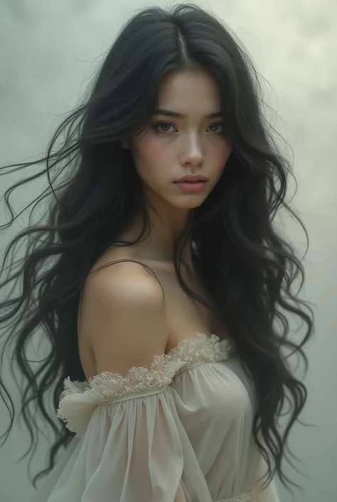 Woman with long hair