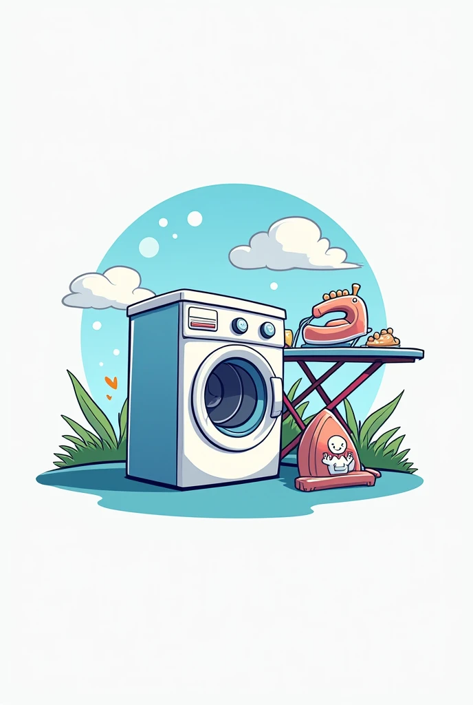 logo with the name Clarise Laundry
Its Lanscape
logo with the name Clarise Laundry
Wash folding irons 
Cartoon washing machine ironing shirt doll boba animation bubble
Fascinatingly funny