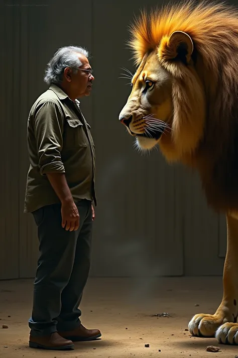 Ram gopal varma face to face with lion