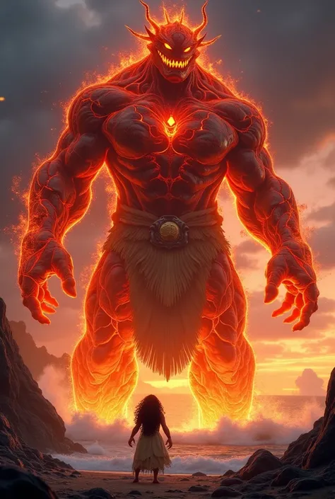 Te Ka from moana, make the picture high quality and hd