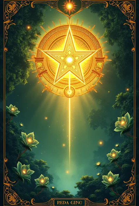 Tarot card pentacle 7 bright beautiful