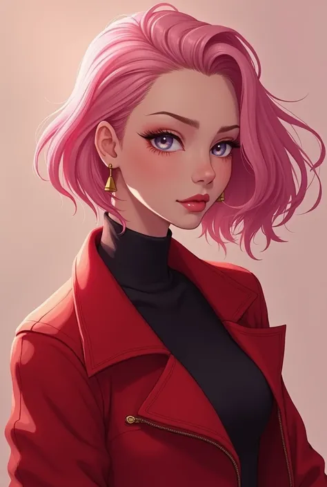 Sakura haruno, seductive, ((forehead to show)), attractive, sexy eyes, red coat, pink hair, delicate, young, short hair, detailed face, high definition, full body, from League of Legends, trend in artstation, by rhads, andreas rocha, rossdraws, makoto shin...