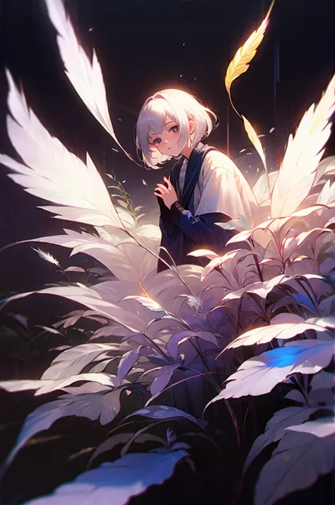 Decadent, Ephemeral, White-Haired Girl, Light, Lots of Feathers, Prayers, and Flowers