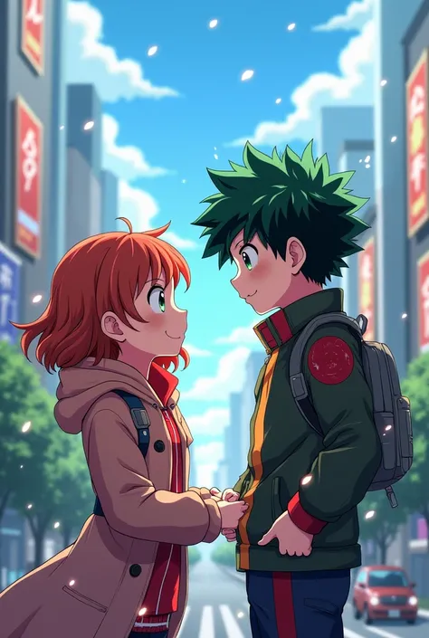 Ochako Uraraka and Izuku Midoriya 