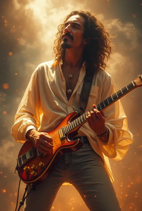  Create a commemorative image about the death of Frank Zappa playing in Heaven 21/12/1940 - 04 /12/1993