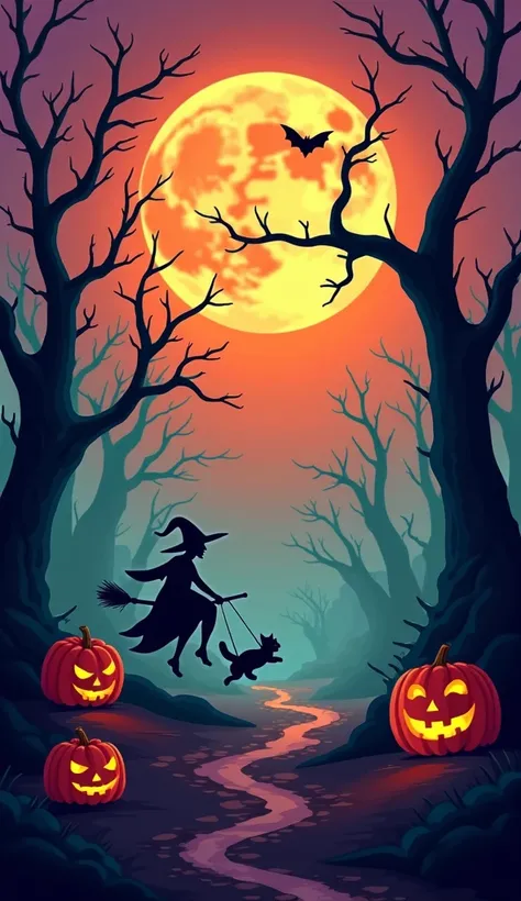  Color palette :
 Use traditional Halloween colors : orange, black, purple and green.  These colors will create a festive atmosphere and make the cover noticeable.
the title:
 Add attention-grabbing text . For example:  “Terrible Halloween surprises” or “H...