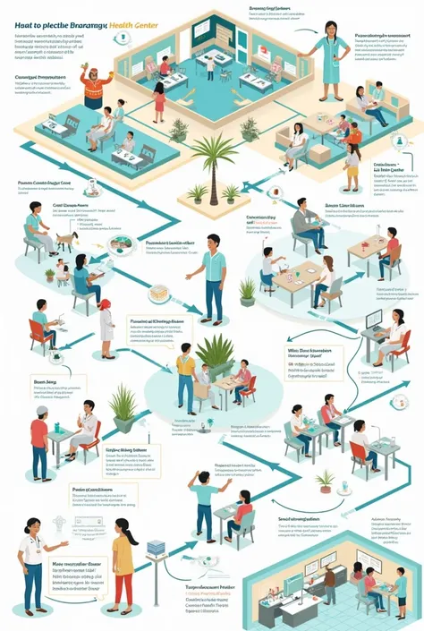 make me a diagram of a workflow in a barangay health center