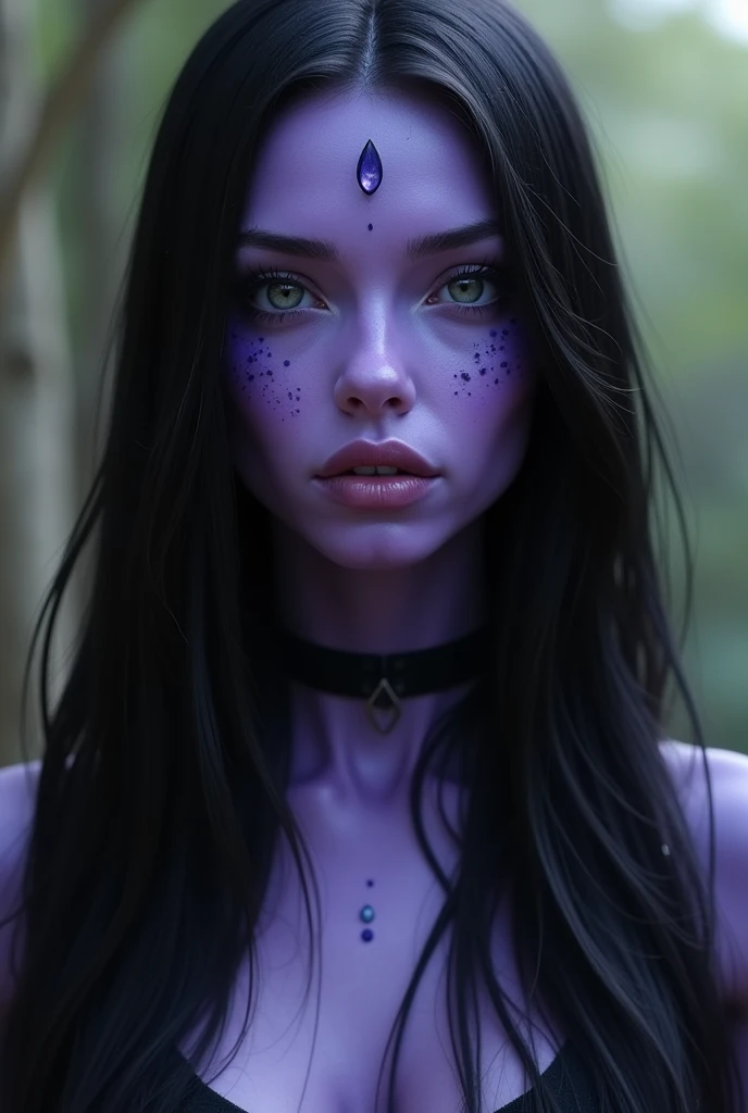 An avatar-like species, Only they are all women. They have purple skin, long black hair and her eyes are gray.