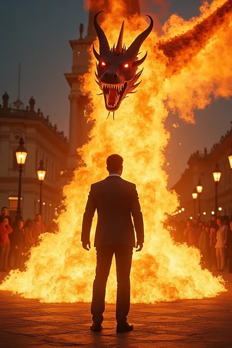 Milei up from a fire-breathing dragon in the Plaza de Mayo