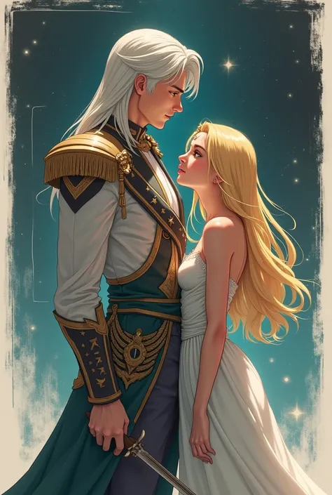 The Wattpad cover is dedicated to the novel of an incredibly beautiful young femme fatale, an incredibly beautiful blonde, a princess of Venus and a general of the Earth army, a very, handsome, statuesque, courageous adult man with long straight platinum h...