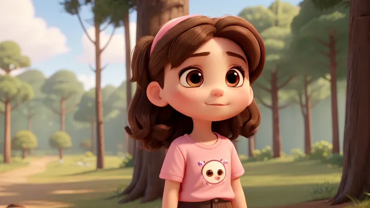 Name: Bella
Gender: Female
Age: 10
Appearance: Bella is a cute and petite girl with a round face, big eyes and thick eyelashes. She has soft brown hair that reaches down to her shoulders. .She is wearing a pink t-shirt and white shorts, and she saw Alphabe...