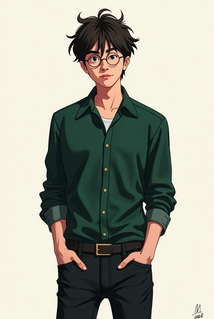 Harry, now in his Muggle
attire, wore a dark green
shirt paired with black
jeans, his appearance
a stark contrast to the
Hogwarts robes. His
hair, as ever, defied
any attempts at order,
framing his glasses in
a familiar disarray. The past year of physical ...