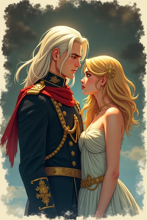 The Wattpad cover is dedicated to the novel of an incredibly beautiful young femme fatale, an incredibly beautiful blonde, a princess of Venus and a general of the Earth army, a very, handsome, statuesque, courageous adult man with long straight platinum h...