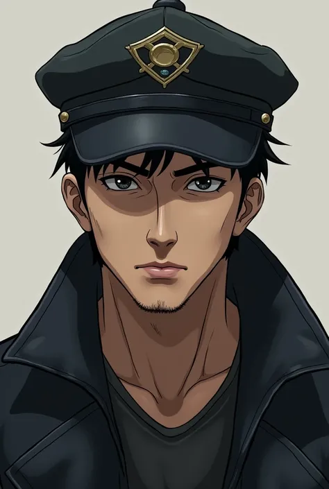 male, Black Hair、 black eyes、 fishing cap、Detective、No beard 、“30 years old”、 simple background、solo,  anatomically correct, 
