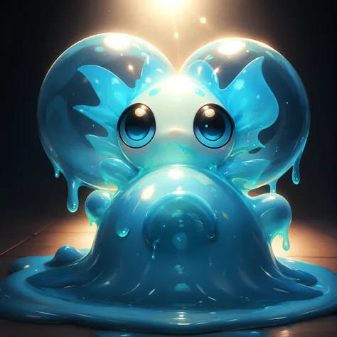  high definition , top quality, high image quality,8k,(((Blue Slime )))  Cute Water Creatures ,  characters,Cute Slime, Photography Studio Backdrop ,whole body,Cute big eyes, face light, Dynamic Lighting,Delicate features,whole body, DSLR Camera , soft lig...