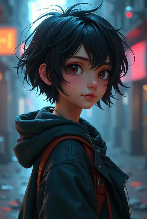  A character with short black hair, Teenager from Arcane 