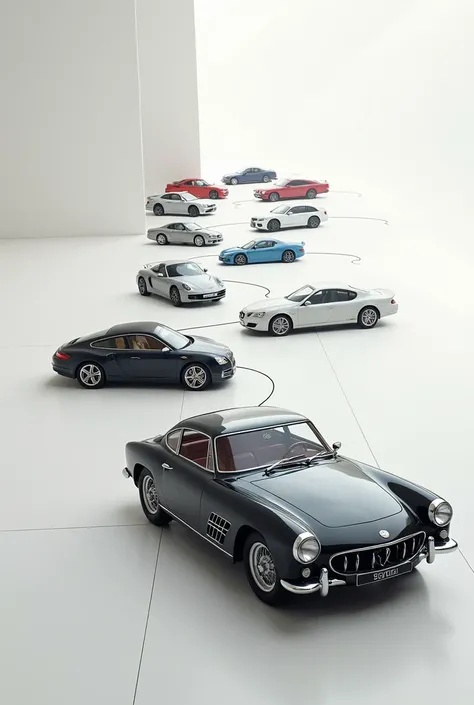 5. Timeline of Evolution: A progression of each car’s models over decades, showing their enduring legacy.
