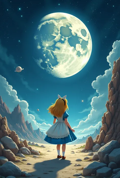 Book cover "Alice on the moon"