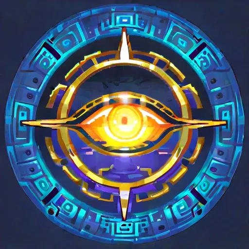 Design a pixel art icon in SNES-style graphics for a skill named ‘Sixth Sense.’ The icon should depict a glowing, mystical eye at the center, symbolizing heightened awareness and a deep state of focus. Surround the eye with radiant, concentric rings or aur...