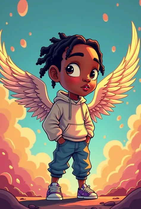 Travis scott con le ali versione cartoon