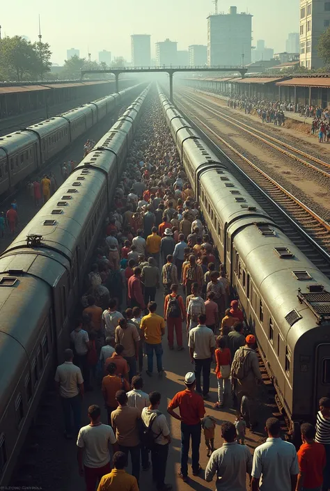 AtoCongo Real railway station long line 