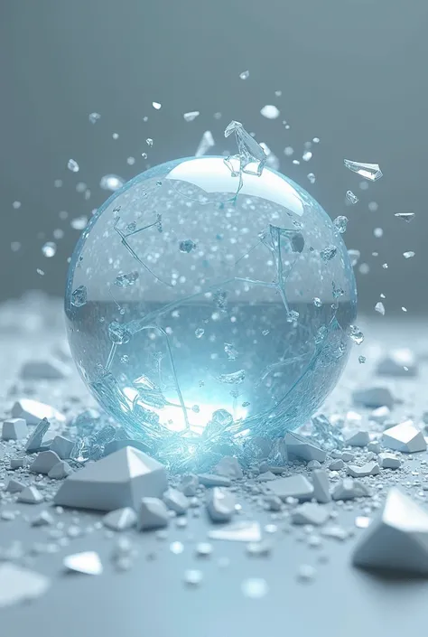 Crystal sphere destroyed to pieces
