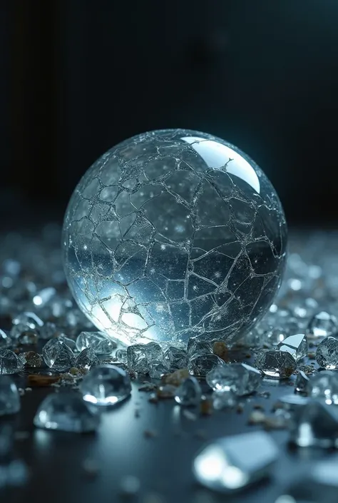 Broken crystal sphere