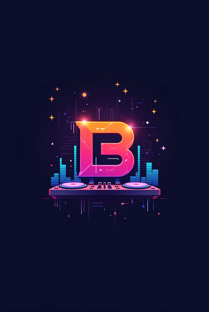 Logo for a DJ With the name Barea where B is a mixer