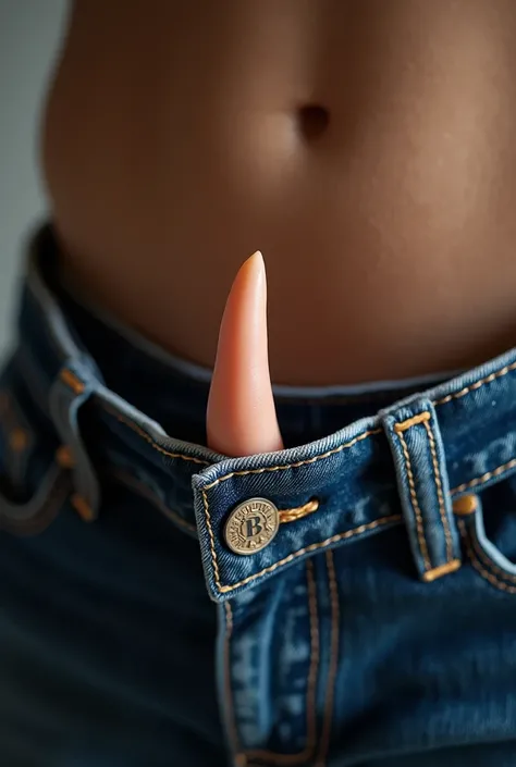 High resolution Picture of a small penis, sticking out of opened pants