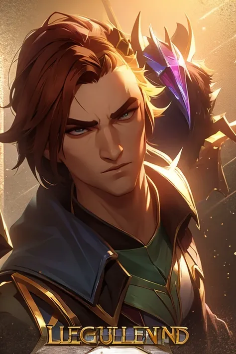  shows me what I look like in the League of Legends universe ,Wearing League of Legends  , character clothing with League of Legends character traits a man  