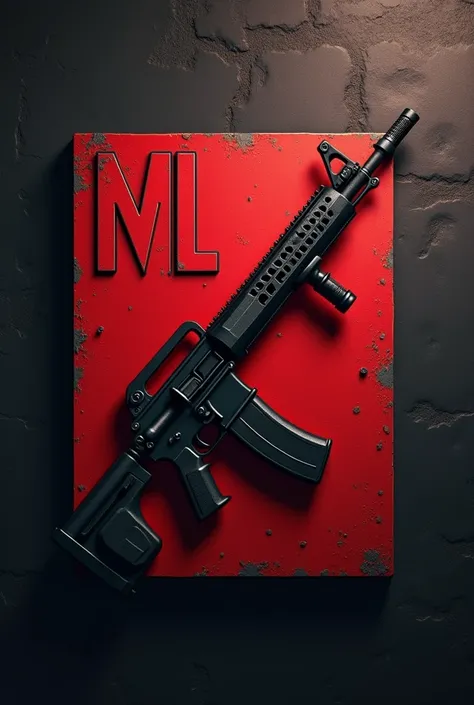  The logo of a revolutionary group with the acronyms "MLLN ", That this logo has the colors red and black ,  that it is rectangular shaped like a flag,  and that has the shadow of the reflection of an assault rifle,  along with some other logo about revolu...