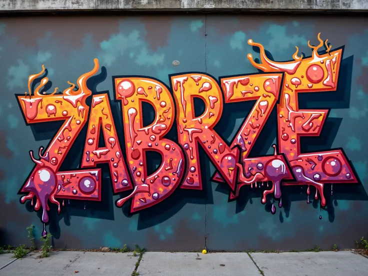 Write the name KSG ZABRZE in Block letters 
Put it on a Wall mural style