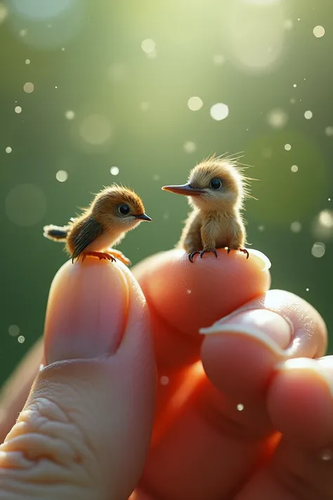 
ChatGPT
Here are 20 detailed prompts for an AI image generator to create images of tiny animals sitting on human fingers. Each description includes specifics about the animal and the setting for variety:

"A tiny golden hummingbird perched delicately on a...