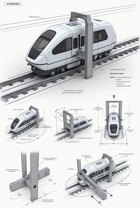 Create a Gimbal and show the connection angle of the gimbal to the maglev locomotives.