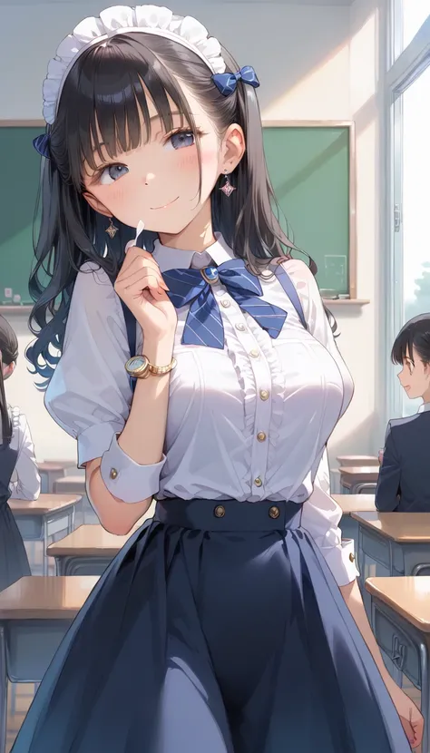    score_9,   score_8_up,   score_7_up, super detailed,   Hausmo Style   , 32K,      Masterpiece    ,   top quality, super high definition ,   beautiful face and eye details flooded the classroom,   Beautiful Japanese Women   ,   black hair ,      straight...